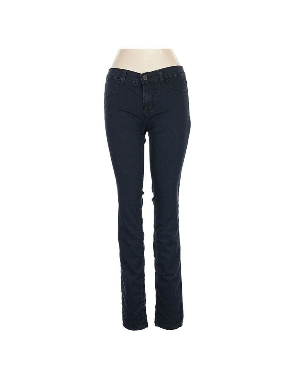 J Brand Women's Black Mid Rise The Skinny Jeans Sz: 28 style #S11C006 in Shadow - Picture 2 of 14